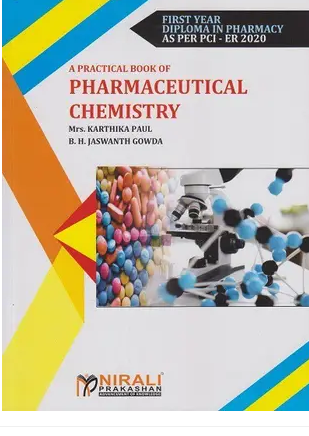 A Practical Book Pharmaceutical Chemistry first Year In Diploma Pharmacy